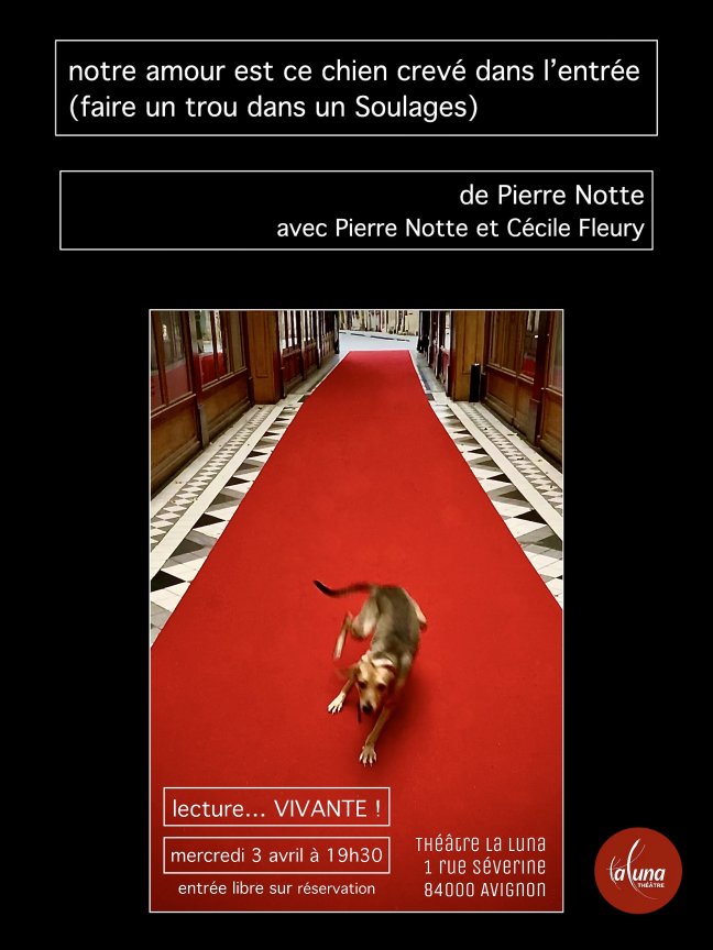 Notre amour est ce chien crevé dans l'entrée